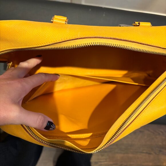 Excellent Condition Authentic HERMES Yellow Plume Bag 32 cm - Picture 11 of 14